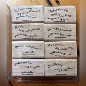 Retired Stampin Up set Curvy Verses